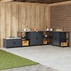 vidaXL Rangement de cuisine Anthracite 60 x 50 x 92 cm Acier