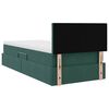 vidaXL Lit avec rangement et LED Vert fonc&eacute; 90 x 200 cm Velours