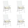 vidaXL Coussins de chaise lot de 4 blanc crème 40x40x7 cm tissu oxford