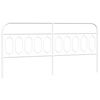 vidaXL T&ecirc;te de lit de remplacement m&eacute;tal blanc 200 cm