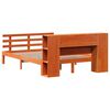 vidaXL Lit biblioth&egrave;que sans matelas cire marron 150x200 cm pin massif