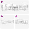 vidaXL Ensemble de canap&eacute;s d'ext&eacute;rieur 7 pcs Naturel et Noir