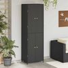 vidaXL Armoire de rangement de jardin Noir 59x40x180 cm Résine tressée