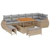 vidaXL Ensemble de canap&eacute; de jardin 9 pcs beige et gris clair