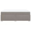 vidaXL Sommier &agrave; lattes de lit avec matelas Taupe 140x190 cm Tissu