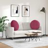 vidaXL Coussins de si&egrave;ge 2 pcs Bordeaux &Oslash; 80 x 29 cm Velours