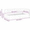 vidaXL Cadre de lit d'angle Gris fonc&eacute; 100 x 200 cm tissu
