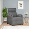 vidaXL Fauteuil inclinable Gris Similicuir
