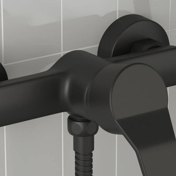 vidaXL Robinet de Douche Mixer Noir G 1 / 2 pouces Laiton
