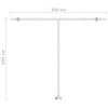 vidaXL Auvent manuel r&eacute;tractable avec LED 350x250 cm Cr&egrave;me