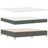 vidaXL Lit &agrave; ressorts avec matelas Gris 140 x 200 cm tissu