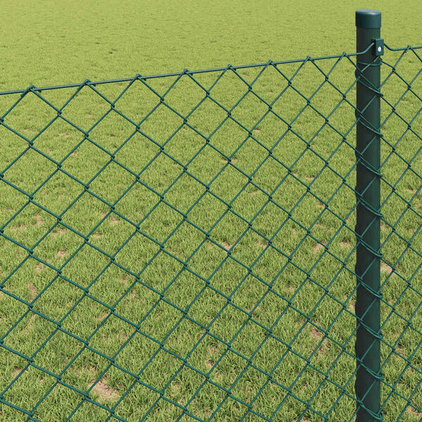 vidaXL Cl&ocirc;ture en treillis m&eacute;tallique Vert 25 x 1,6 m Acier