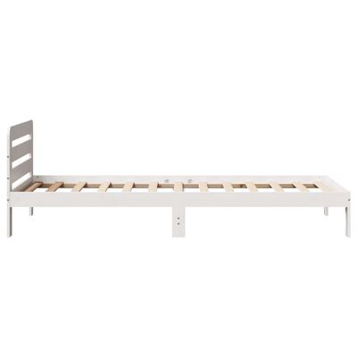 vidaXL Cadre de lit sans matelas blanc 90x200 cm bois de pin massif