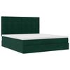vidaXL Cadre de lit ottoman avec matelas vert fonc&eacute; 200x200 cm velours
