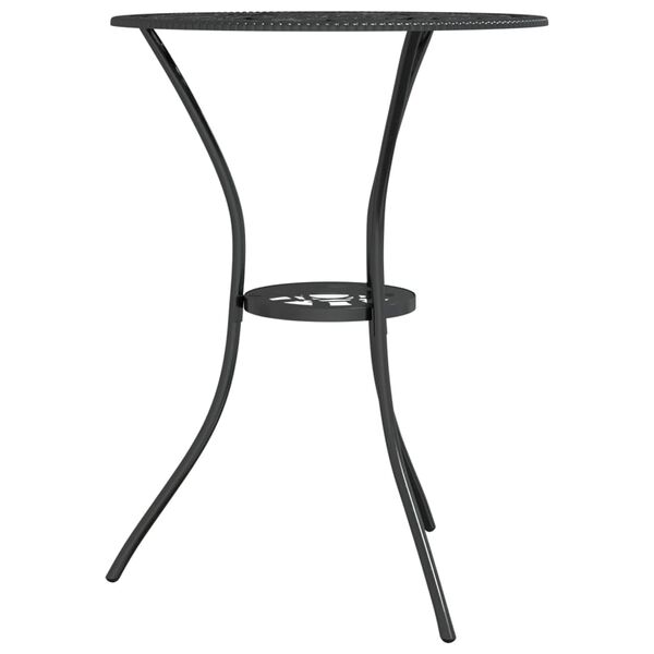 vidaXL Ensemble de bistro 3 pcs Aluminium coulé Noir