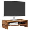 vidaXL Support de moniteur vieux bois 42 x 24 x 13cm bois d'ingénierie