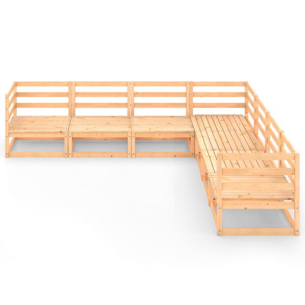 vidaXL Salon de jardin 7 pcs bois de pin massif