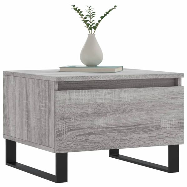 vidaXL Tables basses 2 pcs sonoma gris 50x46x35 cm bois d'ing&eacute;nierie