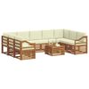 vidaXL Ensembles de canap&eacute;s avec coussin 10 pcs Naturel et Cr&egrave;me