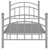 vidaXL Cadre de lit sans matelas gris m&eacute;tal 100x200 cm