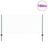 vidaXL Cl&ocirc;ture avec poteau Vert 1 x 100 m Acier et PVC