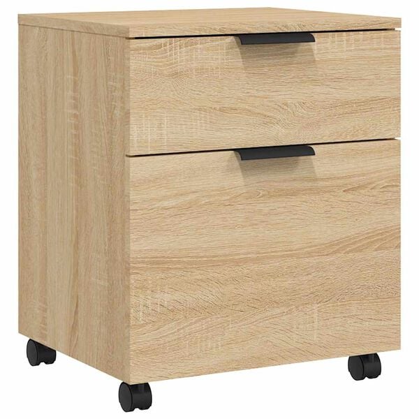 vidaXL Classeur mobile avec roues Ch&ecirc;ne sonoma 45x38x54 cm