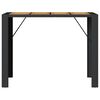 vidaXL Table de bar de jardin et dessus en bois acacia r&eacute;sine tress&eacute;e