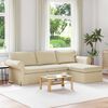 vidaXL Canap&eacute; 210cm Cr&egrave;me M&eacute;tал