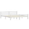 vidaXL Cadre de lit sans matelas blanc bois massif de pin 180x200 cm