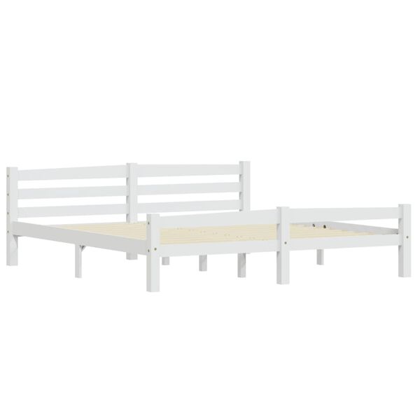 vidaXL Cadre de lit sans matelas blanc bois massif de pin 180x200 cm