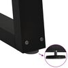 vidaXL Pieds de table basse en V 2 pi&egrave;ces Noir 38 x (42-43,3) cm Acier