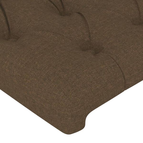vidaXL Tête de lit Marron Foncé 100x7x78/88 cm Tissu