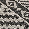 vidaXL Tapis &agrave; tissage plat d'ext&eacute;rieur 140x200 cm Rayures noires