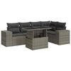 vidaXL Salon de jardin 6 pcs avec coussins gris r&eacute;sine tress&eacute;e