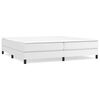 vidaXL Sommier &agrave; lattes de lit avec matelas Blanc 200x200cm Similicuir