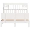 vidaXL Lit biblioth&egrave;que sans matelas blanc 140x190 cm bois pin massif