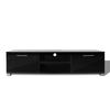 vidaXL Meuble TV Noir brillant 120x40,5x35 cm