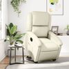 vidaXL Fauteuil inclinable &eacute;lectrique cr&egrave;me similicuir