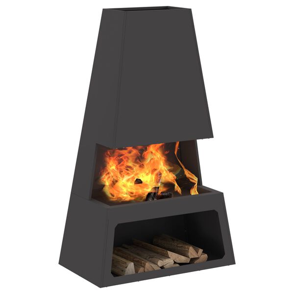 vidaXL Braise Noir 60 x 35 x 100 cm Acier