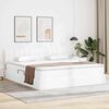 vidaXL Lit avec rangement et matelas Blanc pur 160 x 200 cm