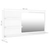 vidaXL Miroir de salle de bain Blanc brillant 90x10,5x45 cm Agglom&eacute;r&eacute;
