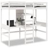 vidaXL Cadre de lit superpos&eacute; sans matelas blanc 75x190 cm pin massif