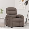 vidaXL Fauteuil de massage Taupe Tissu