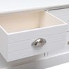 vidaXL Meuble TV Blanc 108x30x40 cm Bois de Paulownia solide