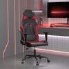 vidaXL Chaise de jeu de massage Noir et rouge bordeaux Similicuir