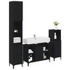 vidaXL Ensemble de mobilier de salle de bain 3 pcs Ch&ecirc;ne noir