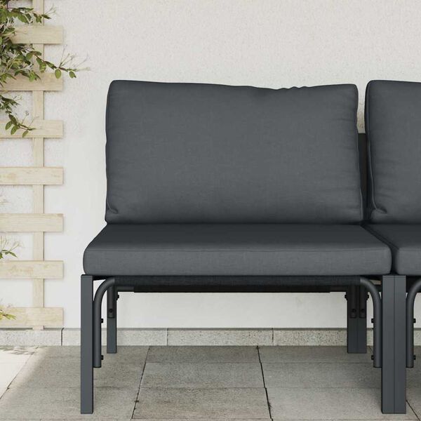 vidaXL Mobilier de jardin Anthracite 80 x 80 x 71 cm Acier