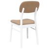 vidaXL Chaises &agrave; manger coussins 2 pcs blanc bois massif caoutchouc