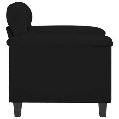 vidaXL Chaise de canapé noir 60 cm tissu microfibre