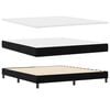 vidaXL Lit &agrave; ressort LED avec matelas Noir 180 x 200 cm Velours